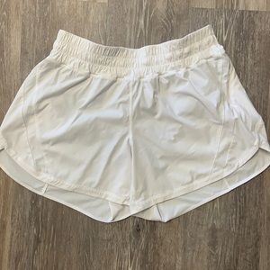 Size 10 white lululemon shorts